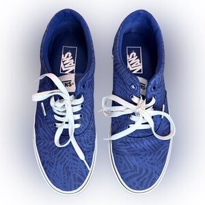 Vans Atwood Pindo Palm Tropical Men’s 8.5 Blue and White Skateboarding Shoes